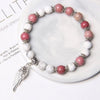 Pulseira de Penas com Pedras em Prata
