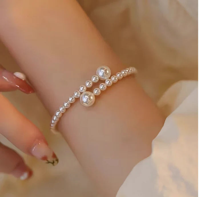Pulseira de Pérola Ajustável