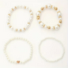 Conjunto de Pulseiras de Pérolas Serenidade - Quatro Peças