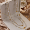 Colar Elegante de Ouro e Pérola