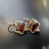Brincos de Cristal Vermelho Vintage