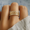 Anel Dourado Brilhante