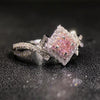 Anel Vintage de Diamante Rosa e Cristal