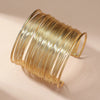 Pulseira Aberta em Fio de Ouro