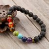 Pulseira de Chakra em Pedra Lava Vintage