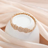 Bracelete de Cristal Vintage em Ouro Rosa